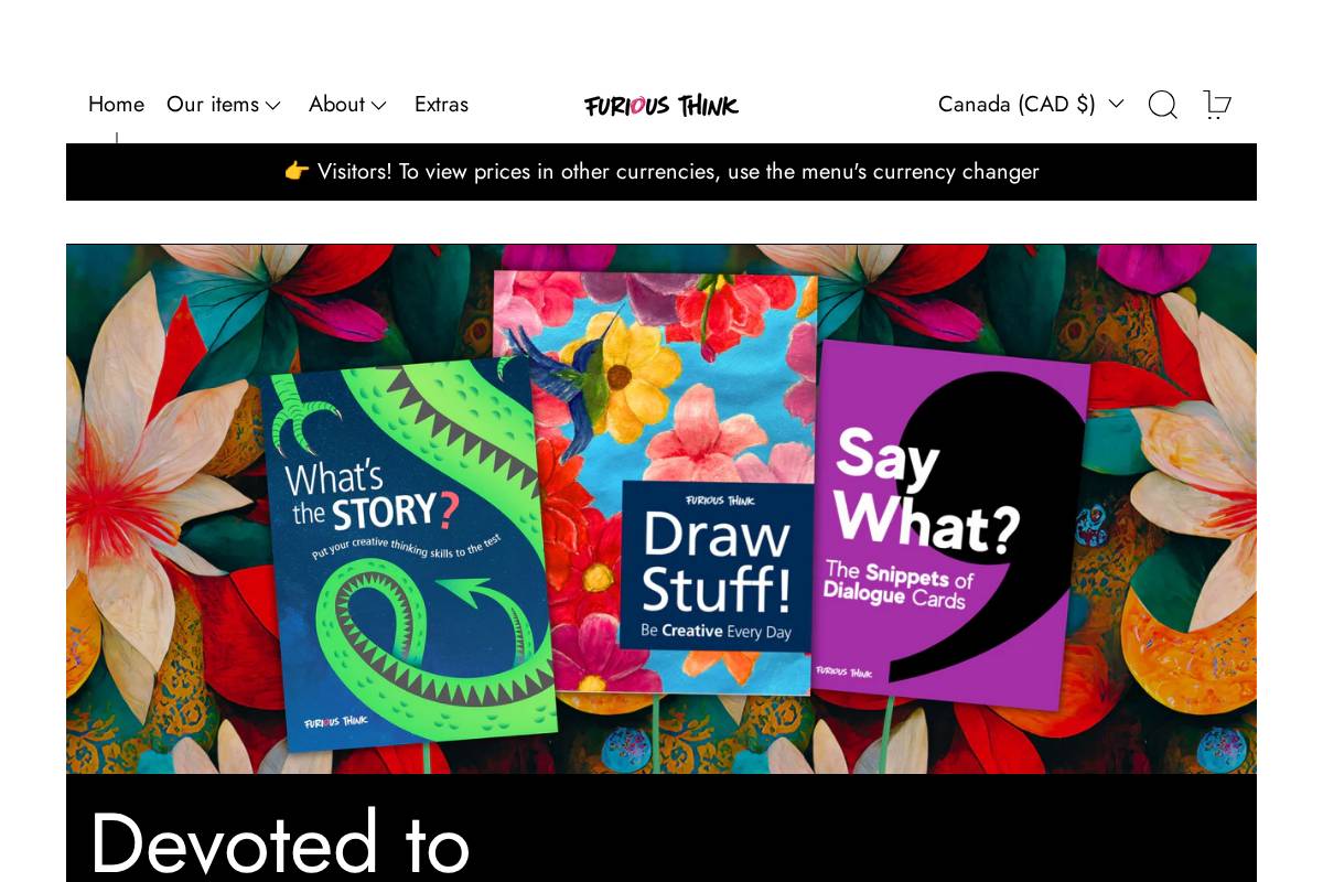 furiousthink.com homepage screenshot