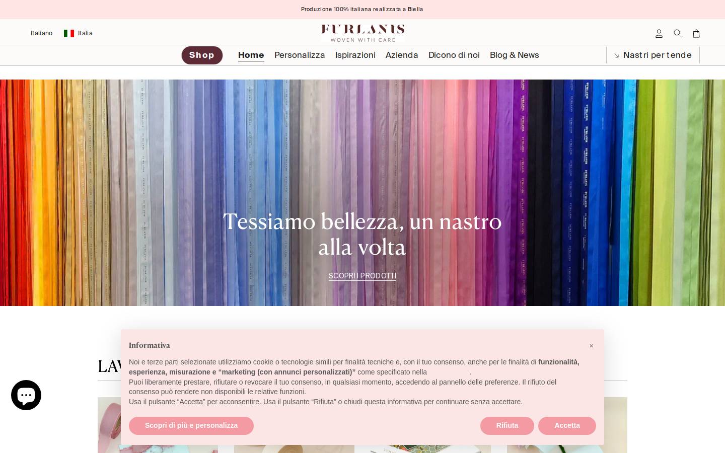 Furlanis Nastri homepage screenshot