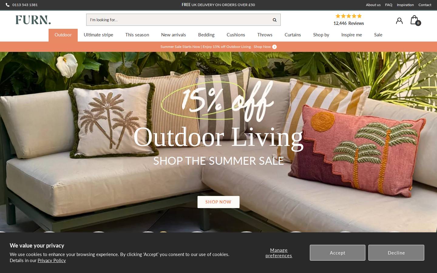 Furn homepage screenshot