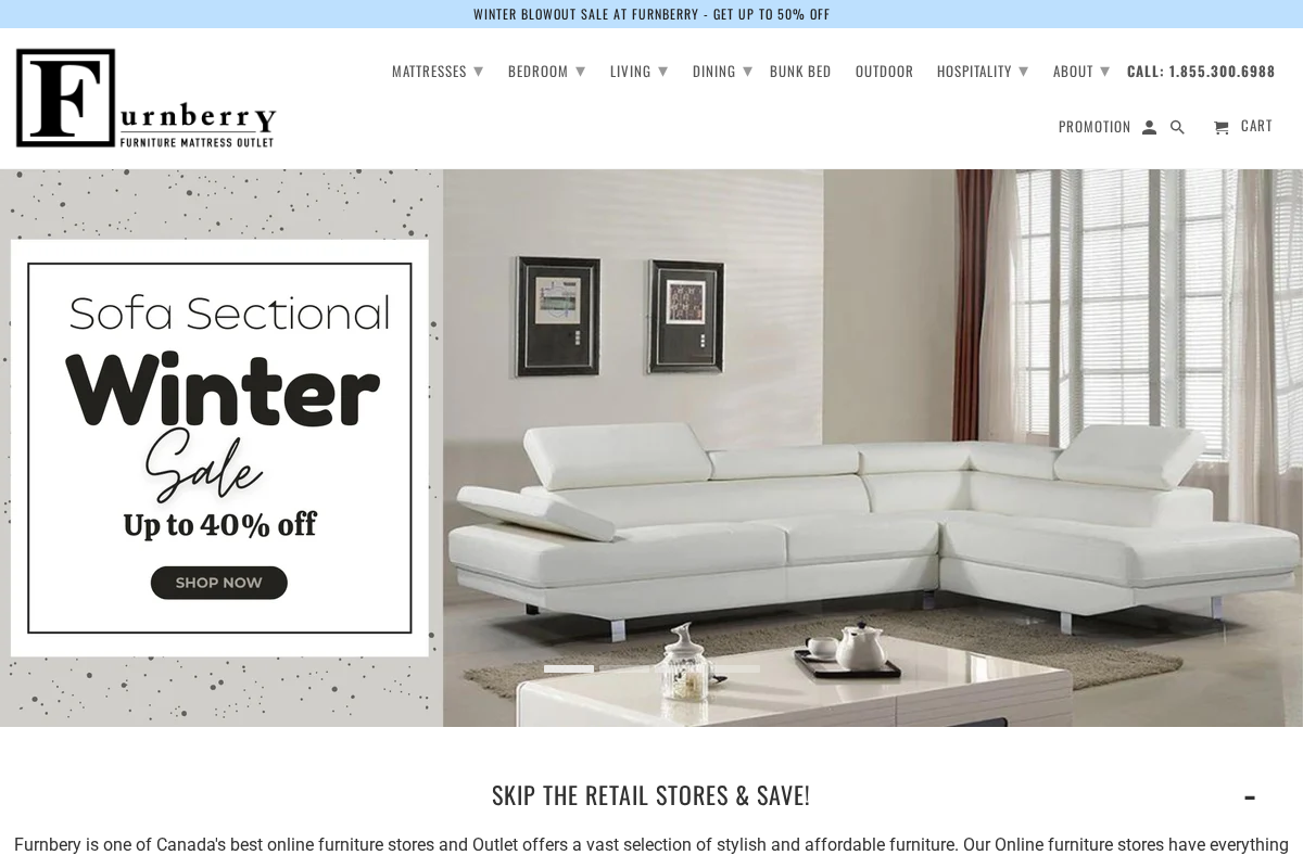 Furnberry homepage screenshot