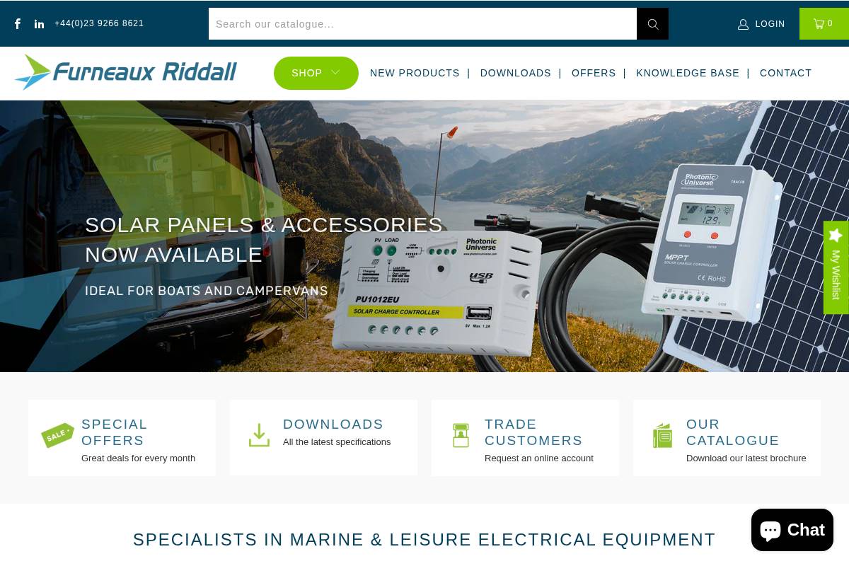 Furneaux Riddall homepage screenshot