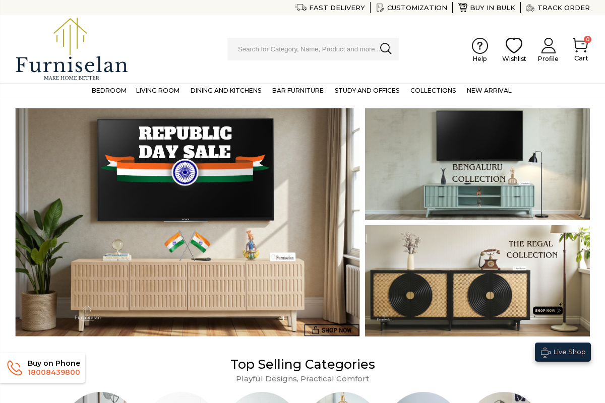 Furniselan homepage screenshot