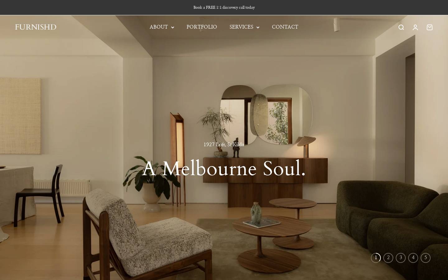 furnishd.com.au homepage screenshot