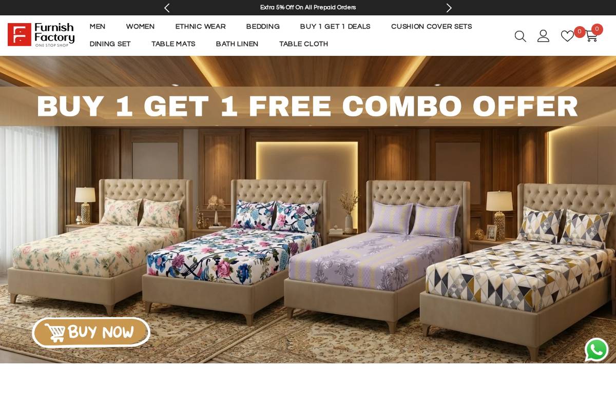 furnishfactory.com homepage screenshot