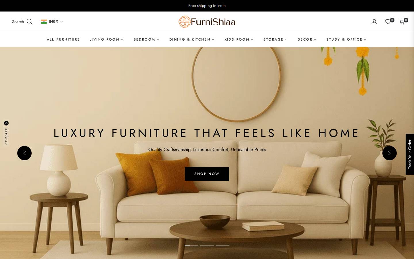 furnishiaa.com homepage screenshot