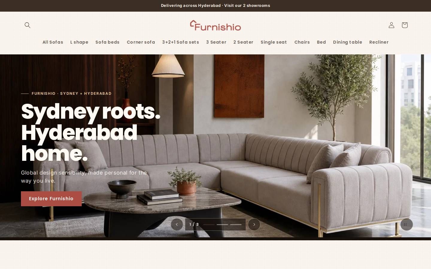 furnishio.in homepage screenshot