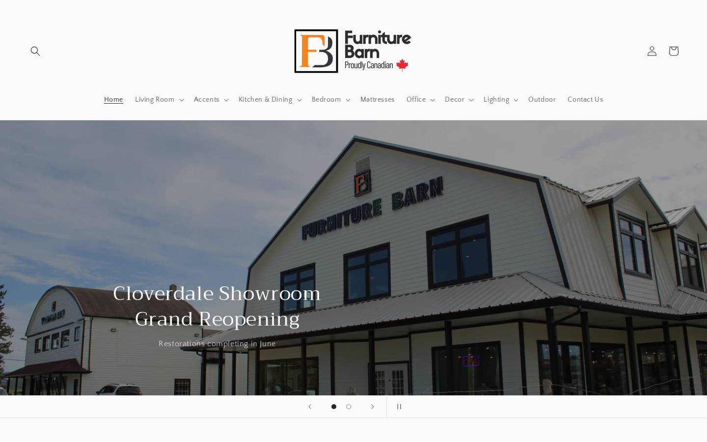 furniturebarn.ca homepage screenshot
