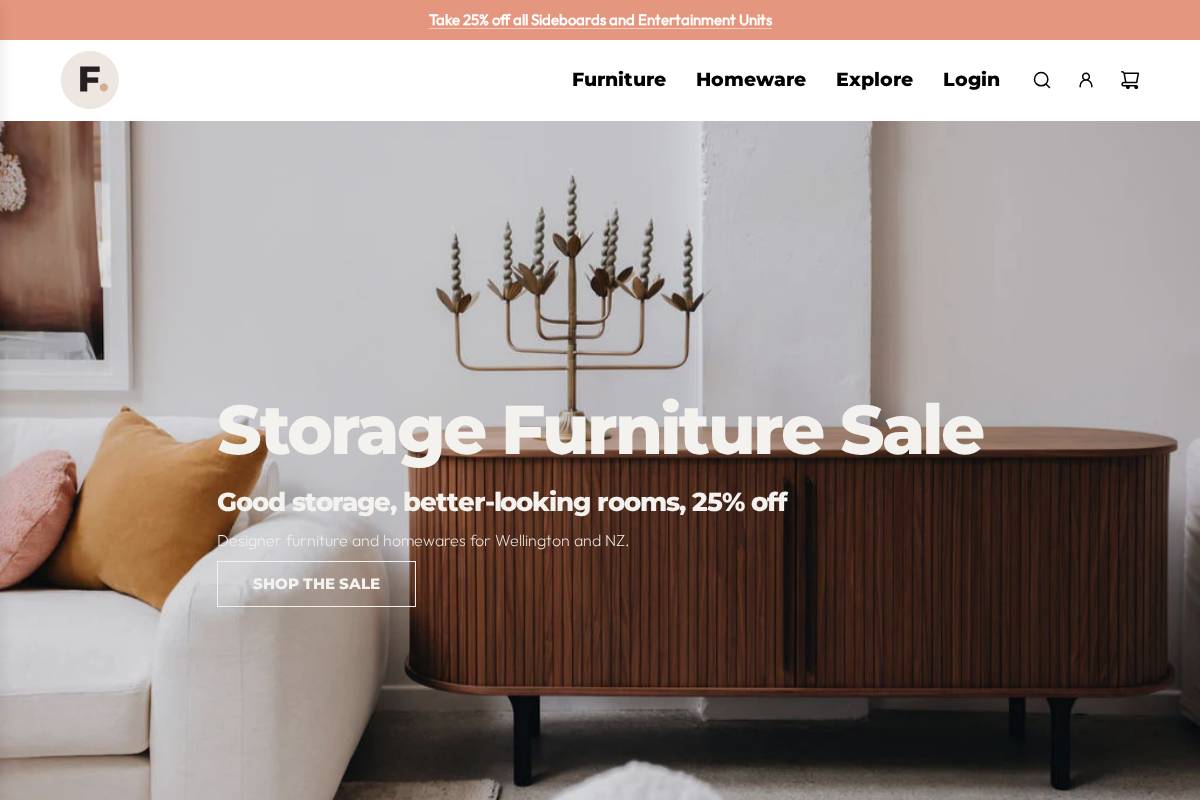 furniturebydesign.nz homepage screenshot