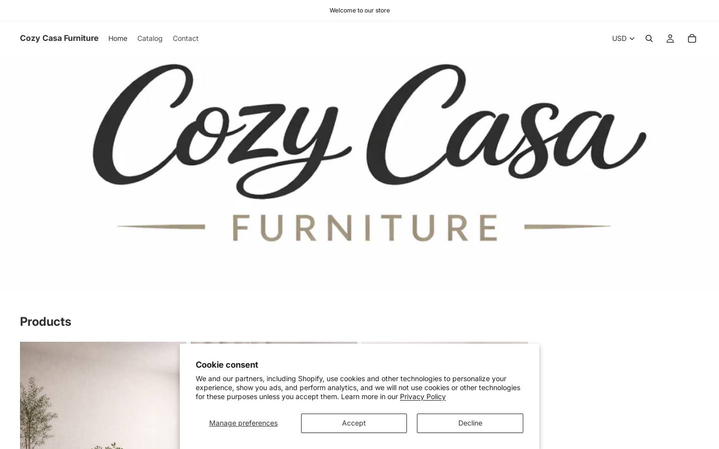 furniturecozycasa.com homepage screenshot