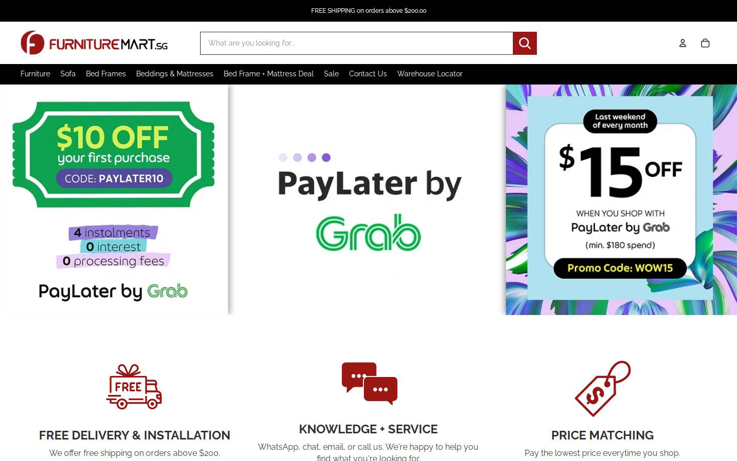 Furnituremart homepage screenshot