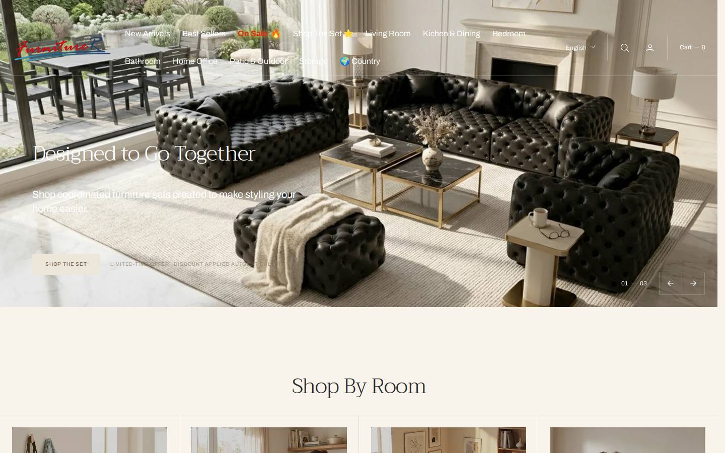 furniturer.com homepage screenshot