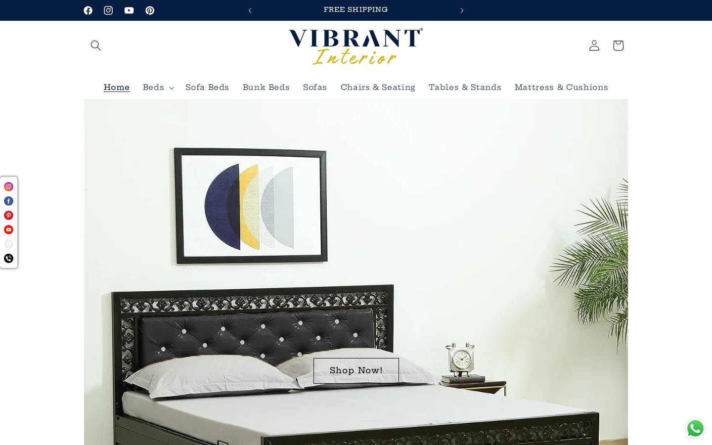 furniturevibrant.com homepage screenshot
