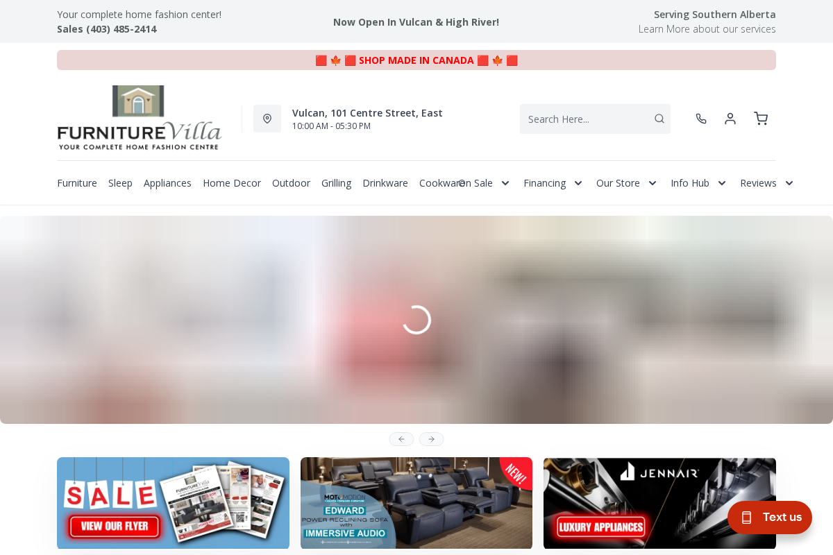 Furniture Villa homepage screenshot