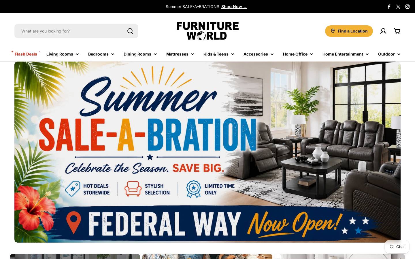 furnitureworldnw.com homepage screenshot