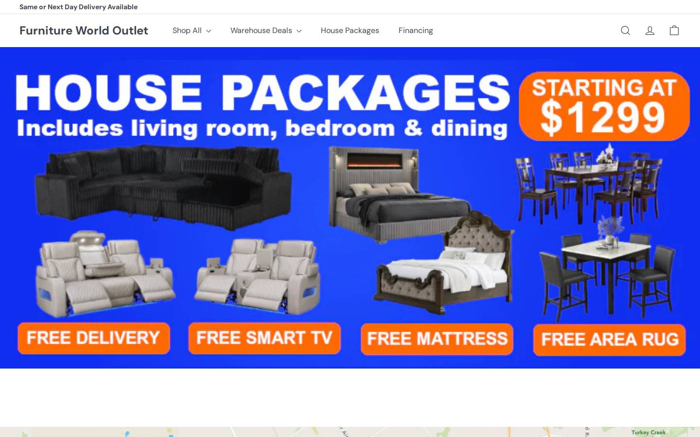 furnitureworldoutlet.com homepage screenshot