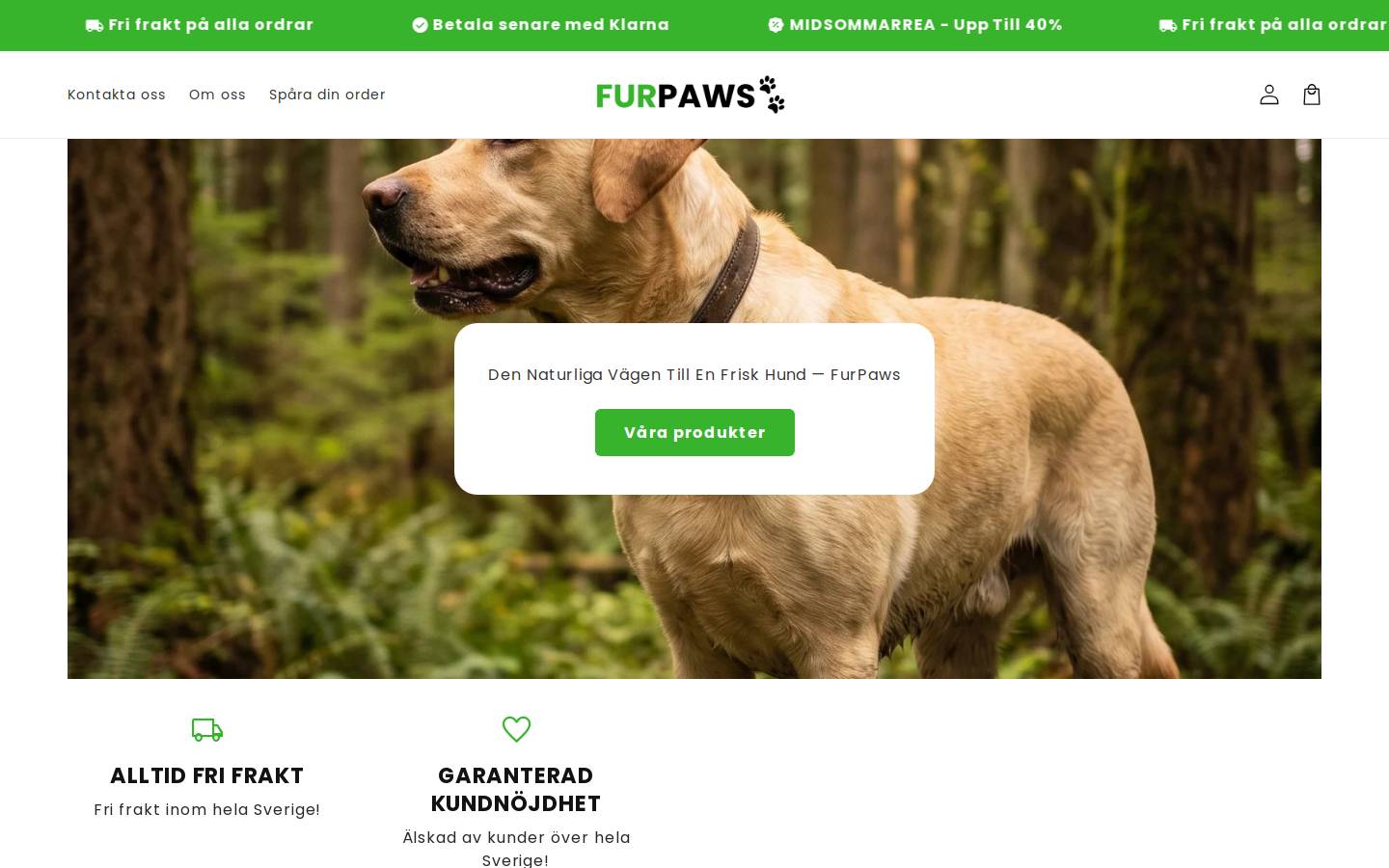 furpaws.se homepage screenshot