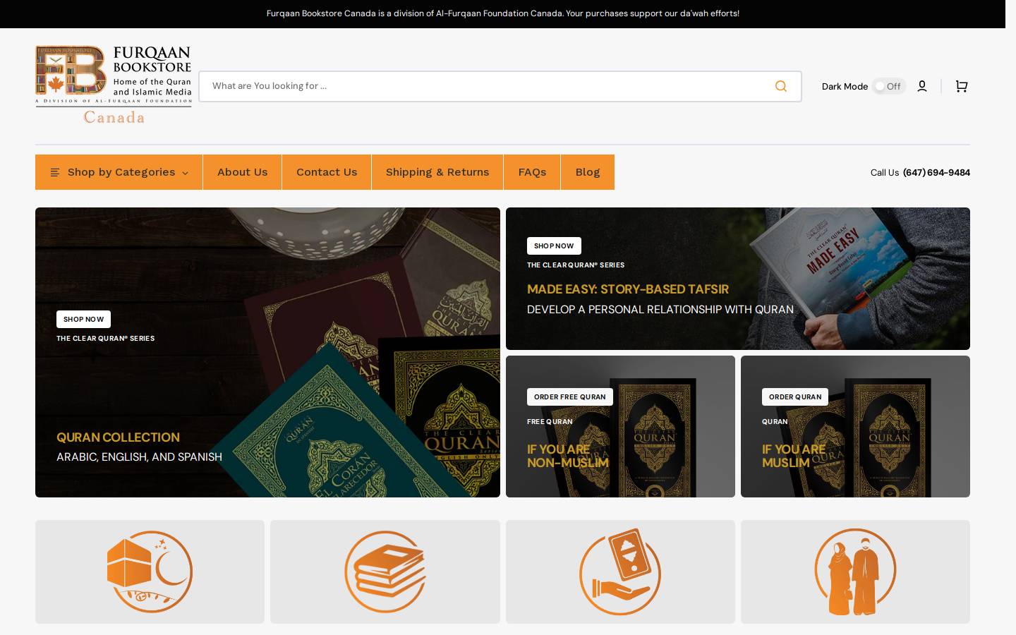 furqaanbookstore.com homepage screenshot