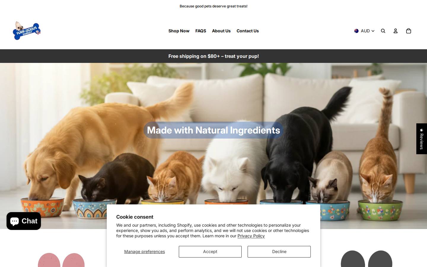 furr-licious.com homepage screenshot