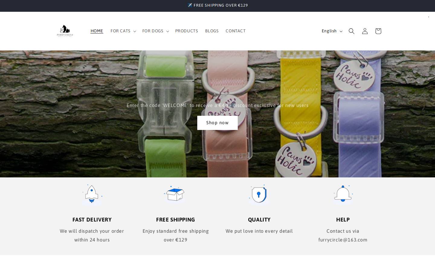 furrycircles.com homepage screenshot