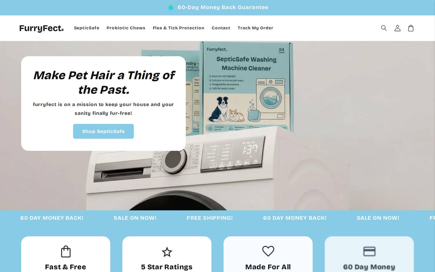 Furryfect homepage screenshot