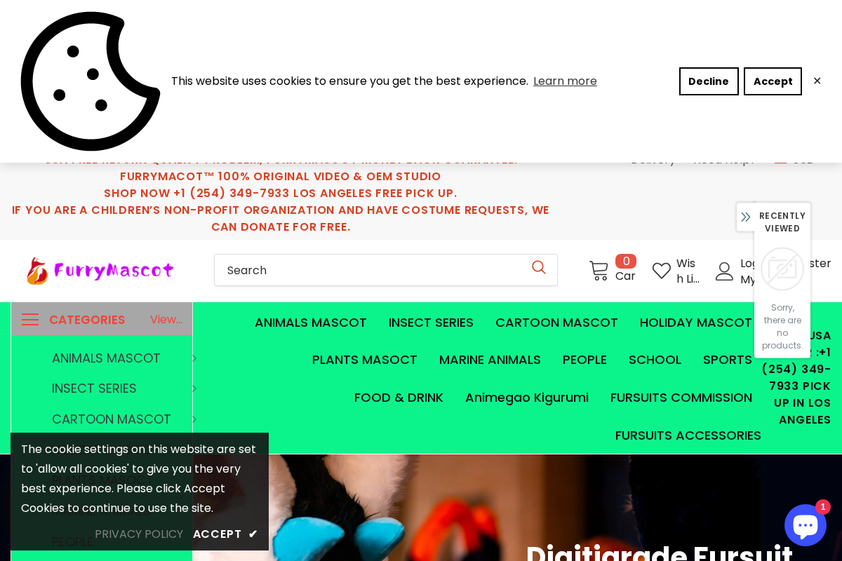 FurryMascot homepage screenshot