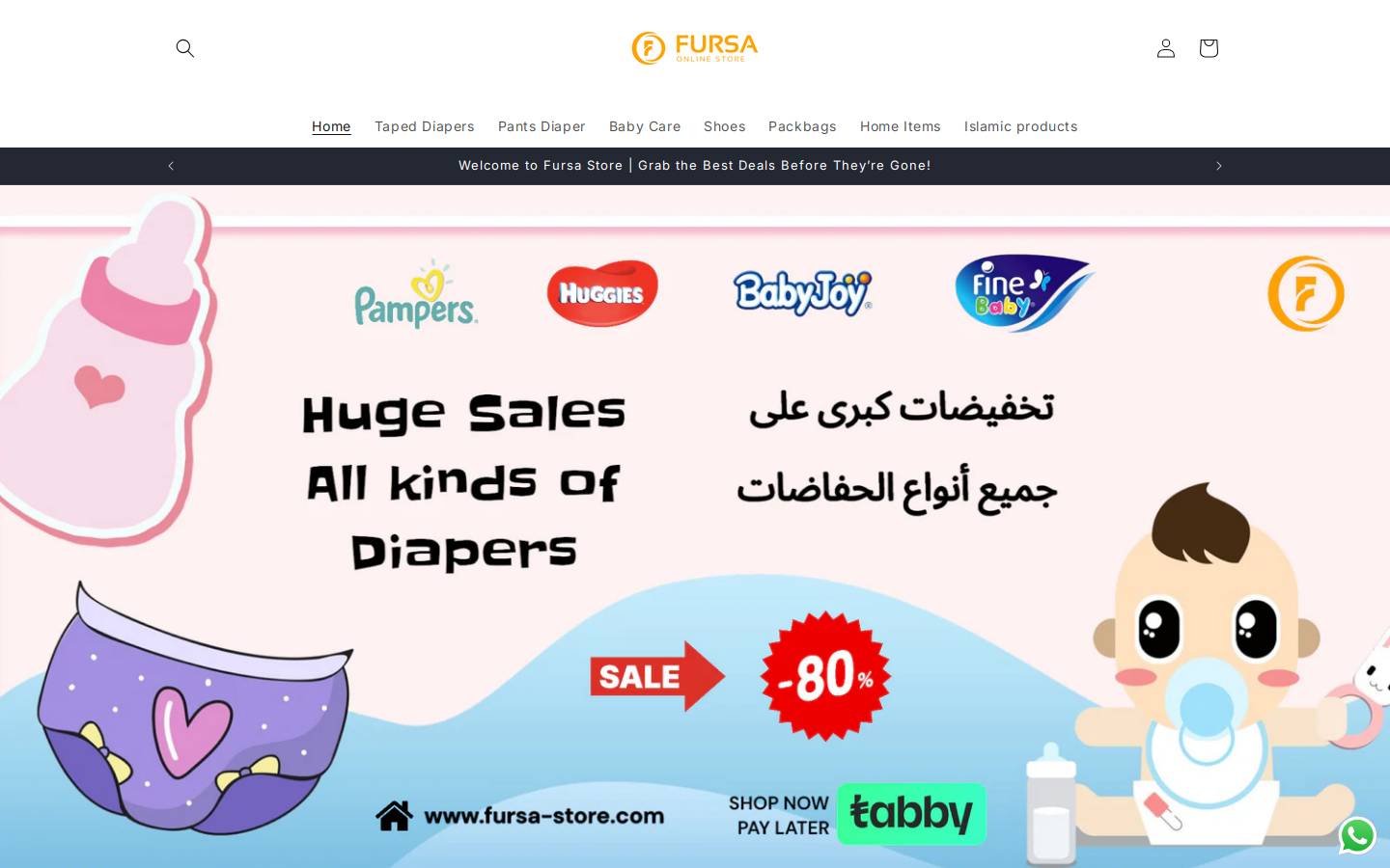 fursa-store.com homepage screenshot