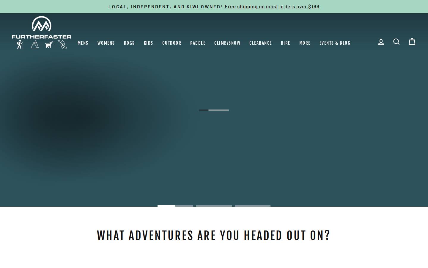 furtherfaster.co.nz homepage screenshot