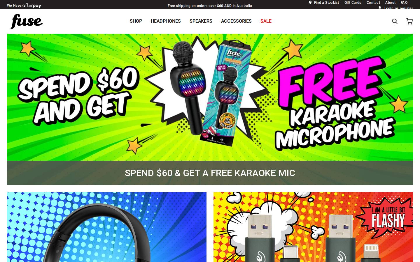 fuseaudio.com.au homepage screenshot