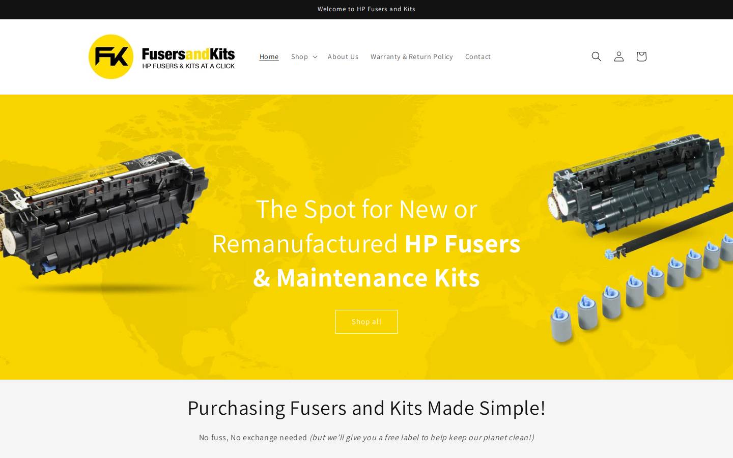 fusersandkits.com homepage screenshot
