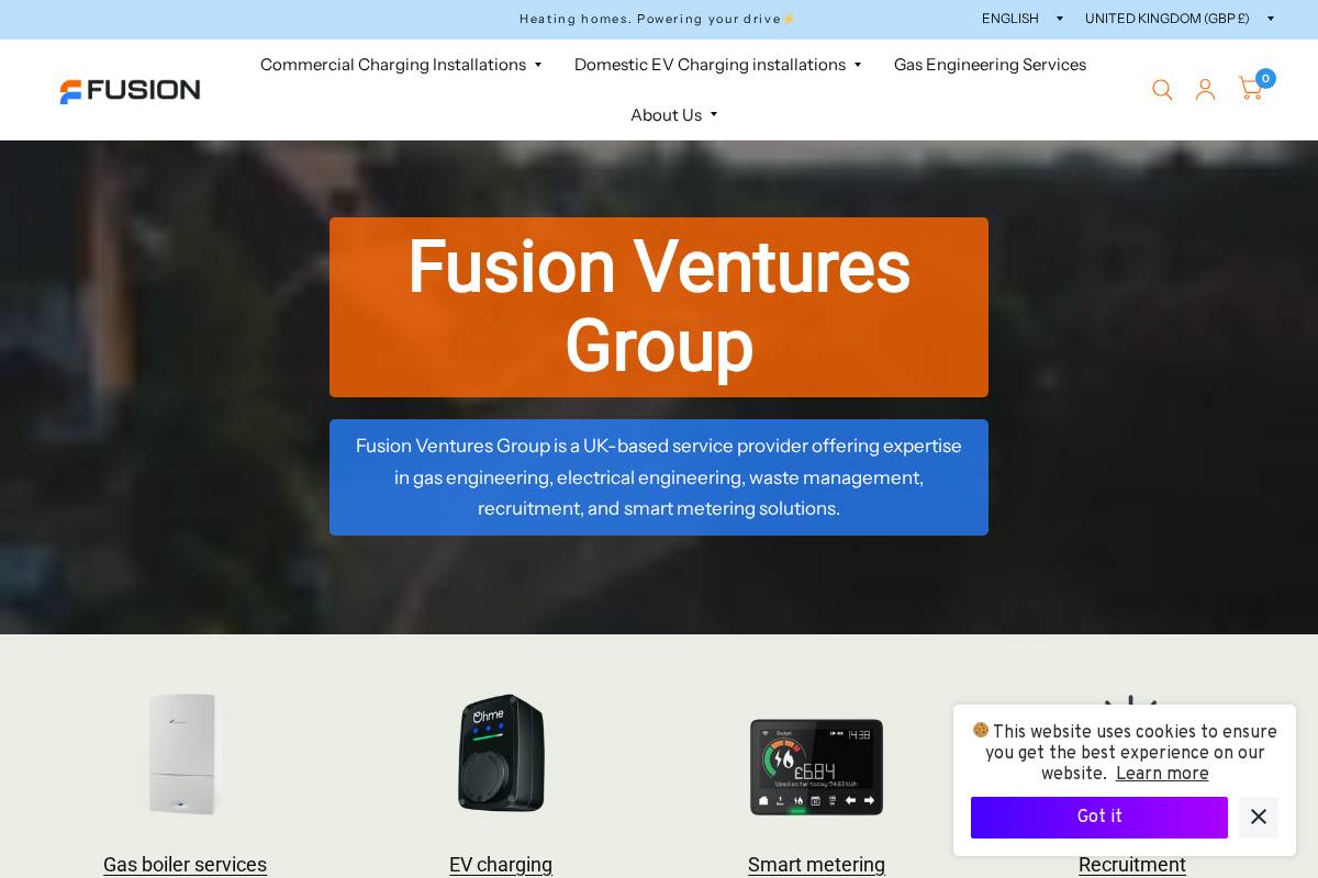 Fusion Gas and Electric⚡️ homepage screenshot