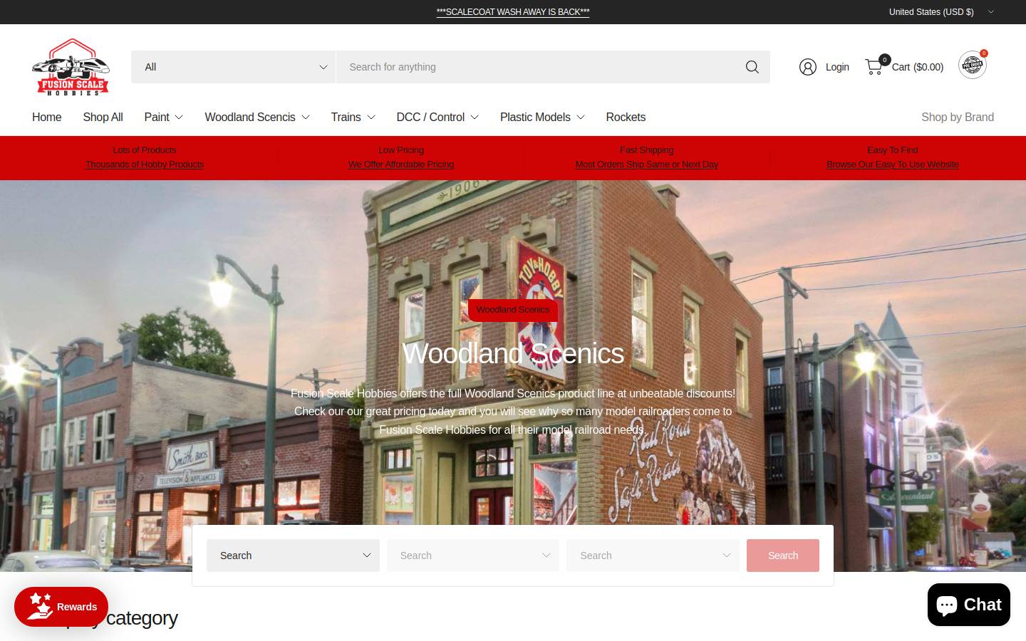 Fusionhobbies homepage screenshot