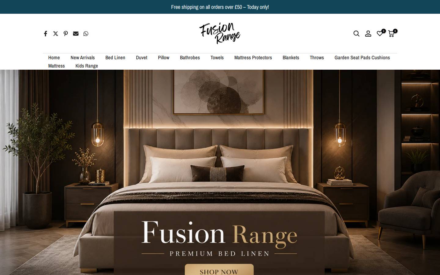 fusionrange.com homepage screenshot