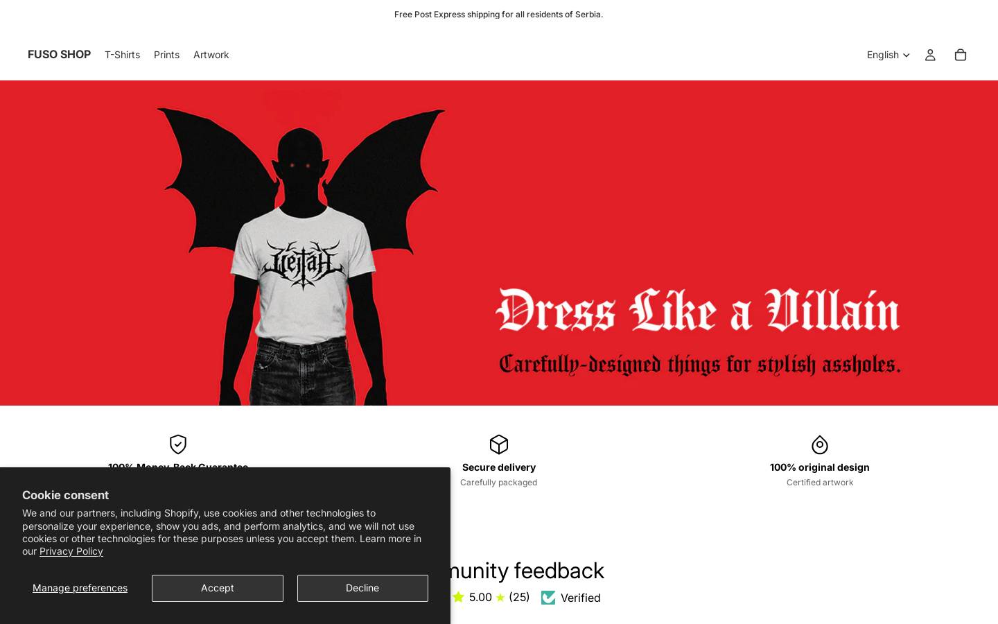 fusoshop.com homepage screenshot