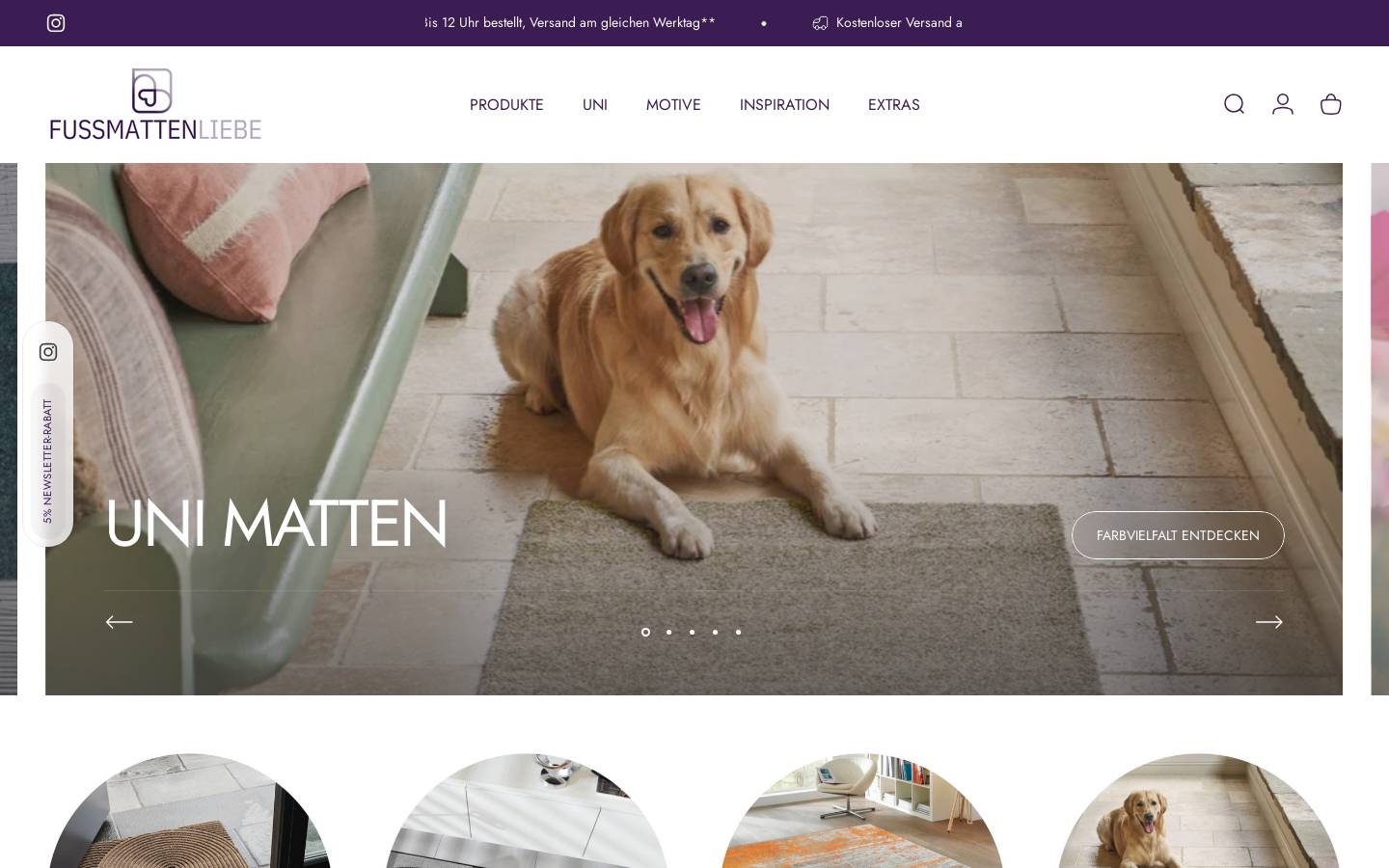 fussmattenliebe.de homepage screenshot
