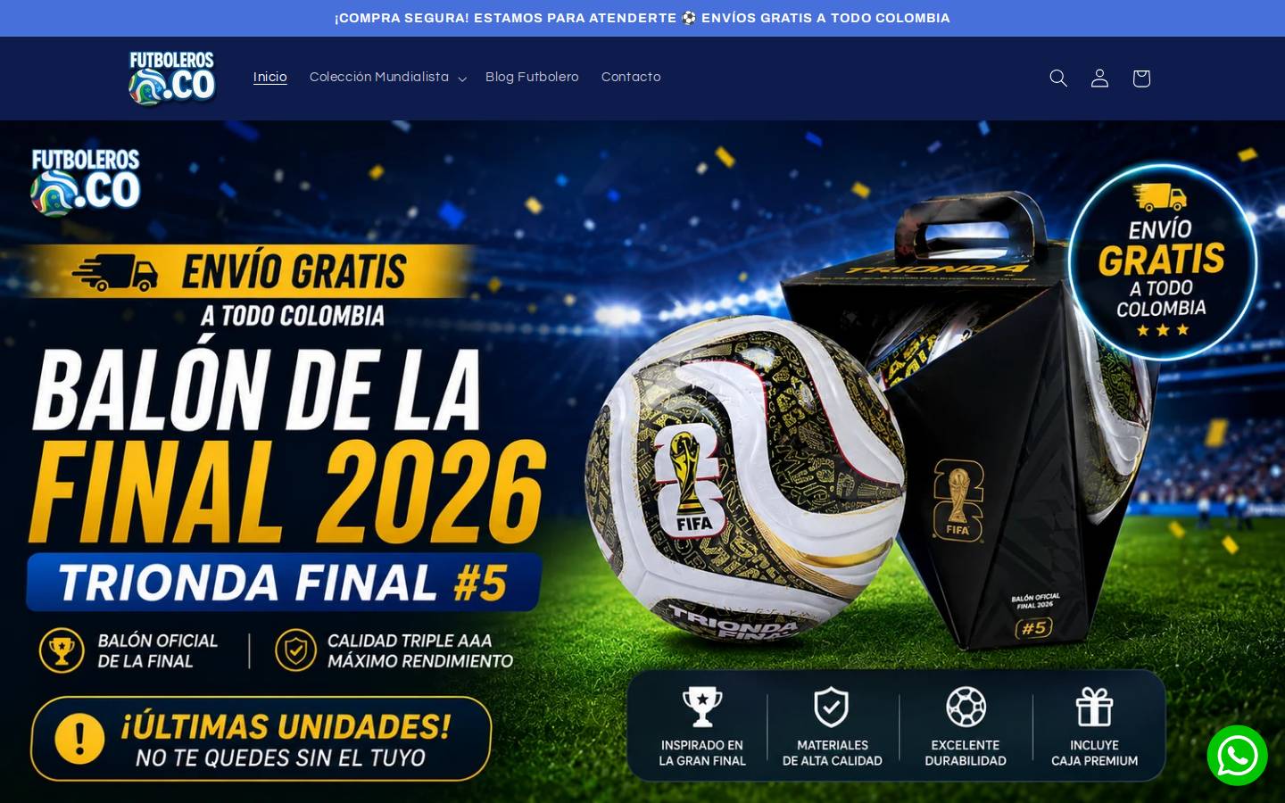 futboleros.co homepage screenshot