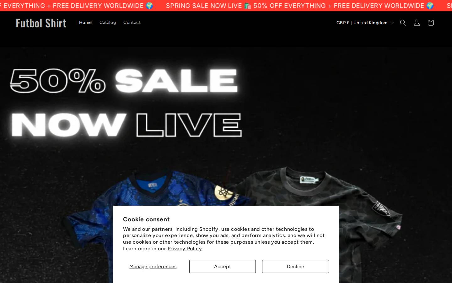 futbolshirt.co homepage screenshot