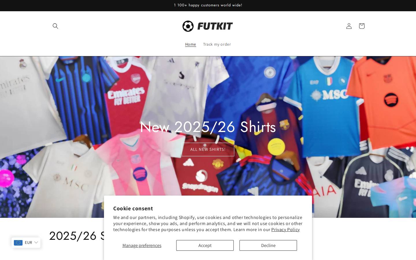 Futkit homepage screenshot