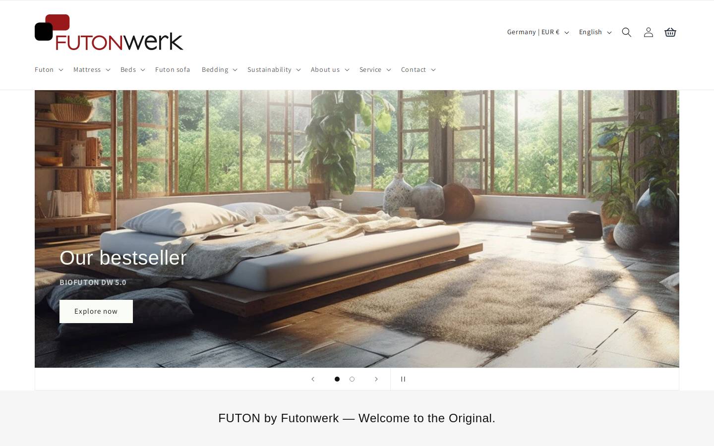 futonwerk.se homepage screenshot