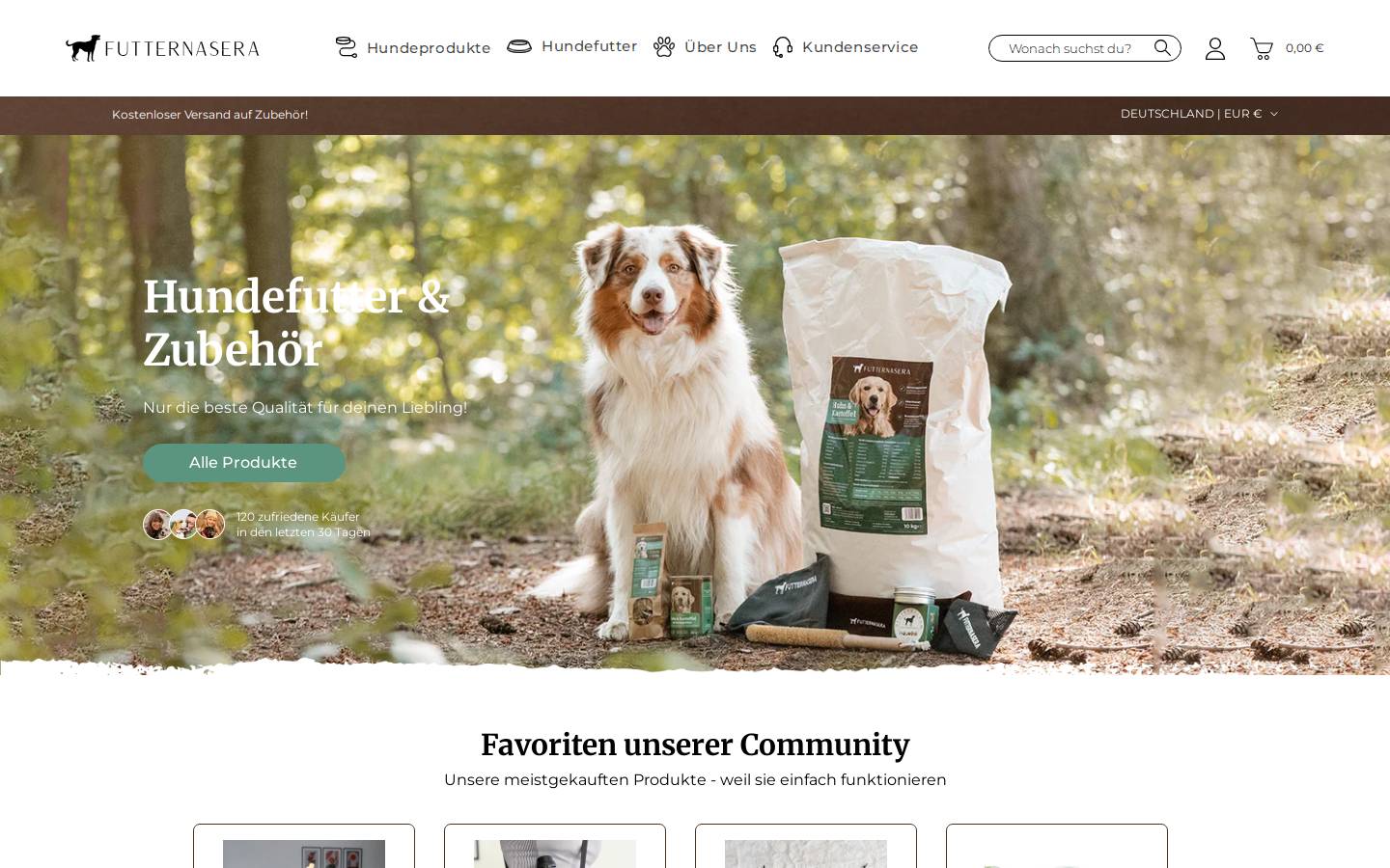 Futternasera homepage screenshot