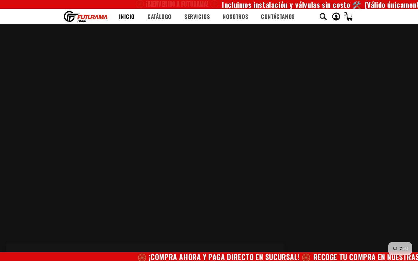futuramatiresmx.com homepage screenshot