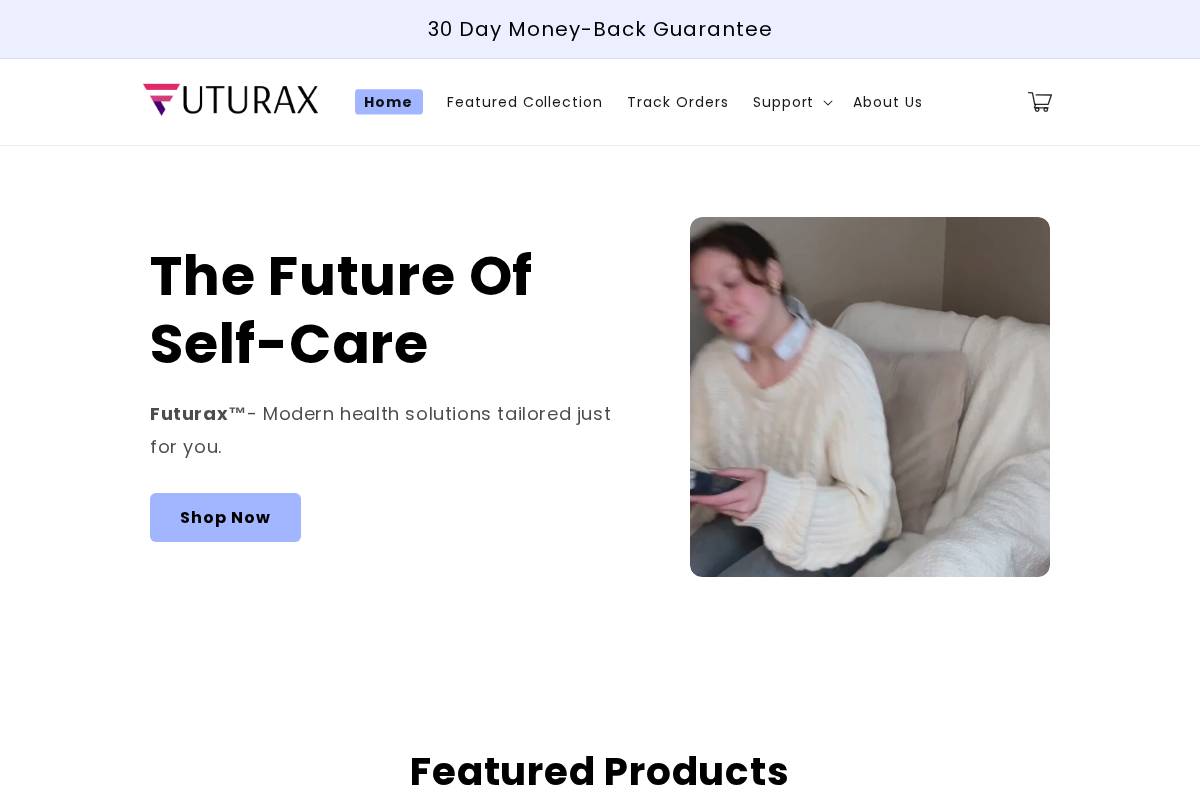 Futuraxhealth homepage screenshot