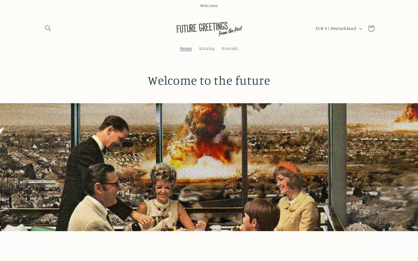 future-greetings.com homepage screenshot