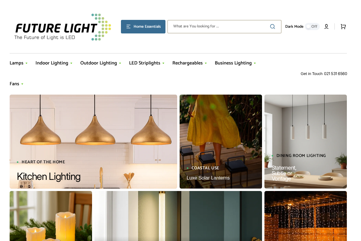 Future Light homepage screenshot