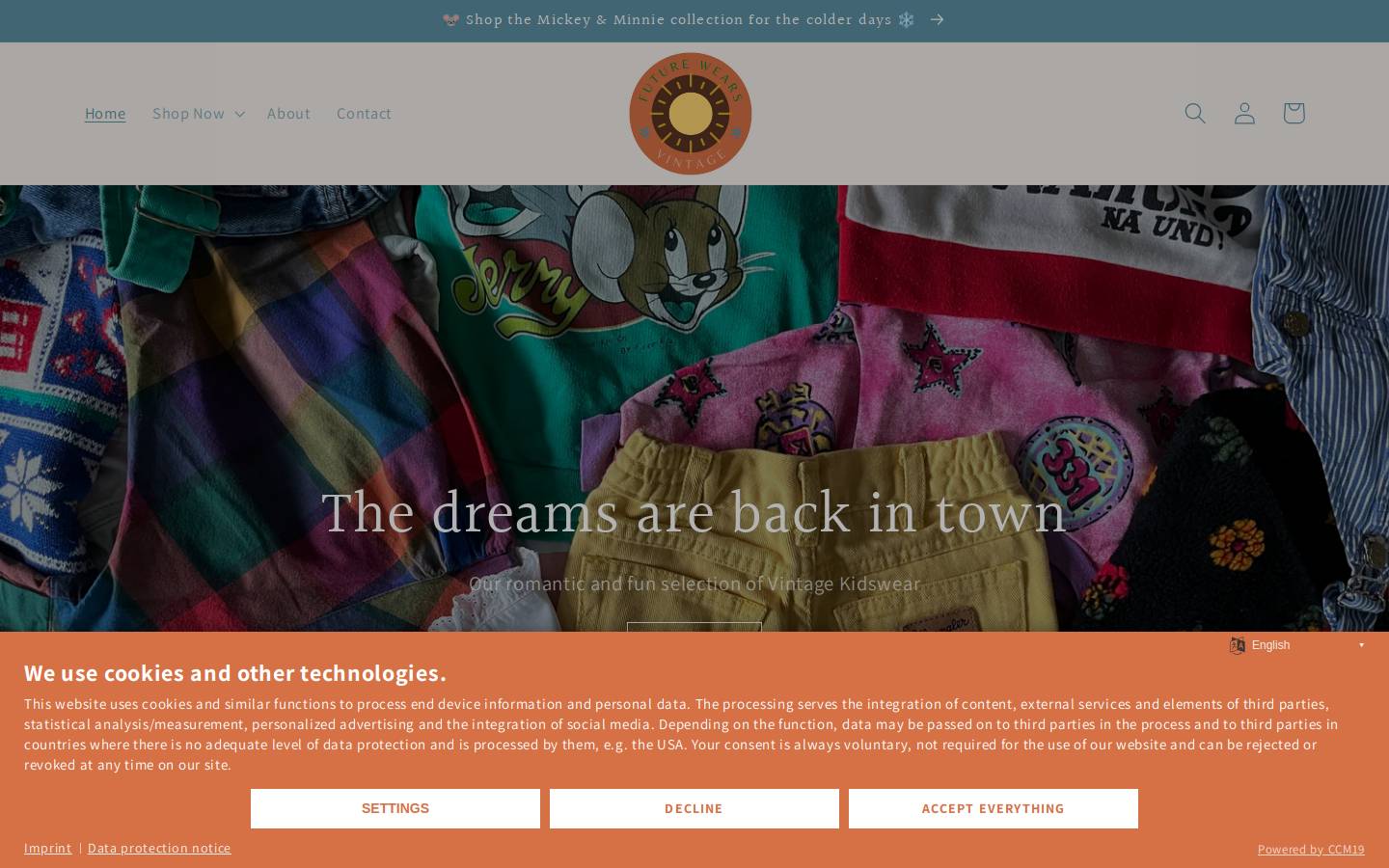futurewearsvintage.com homepage screenshot