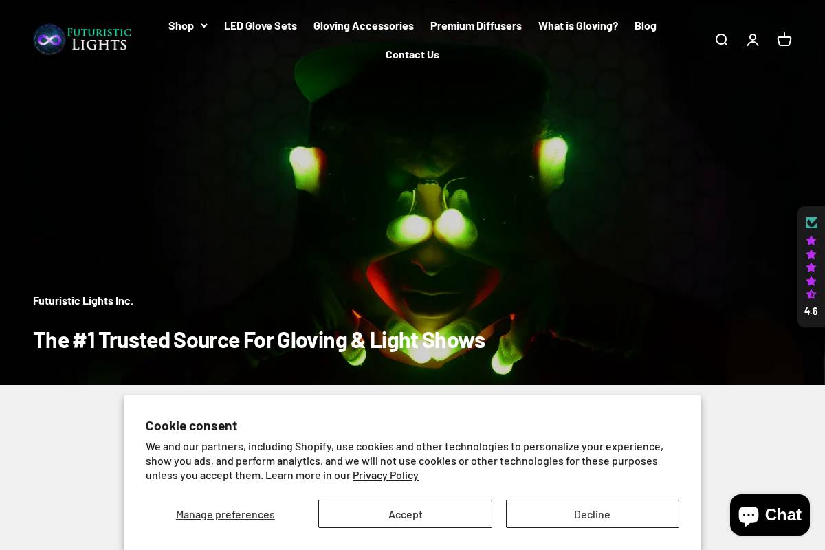 futuristiclights.com homepage screenshot
