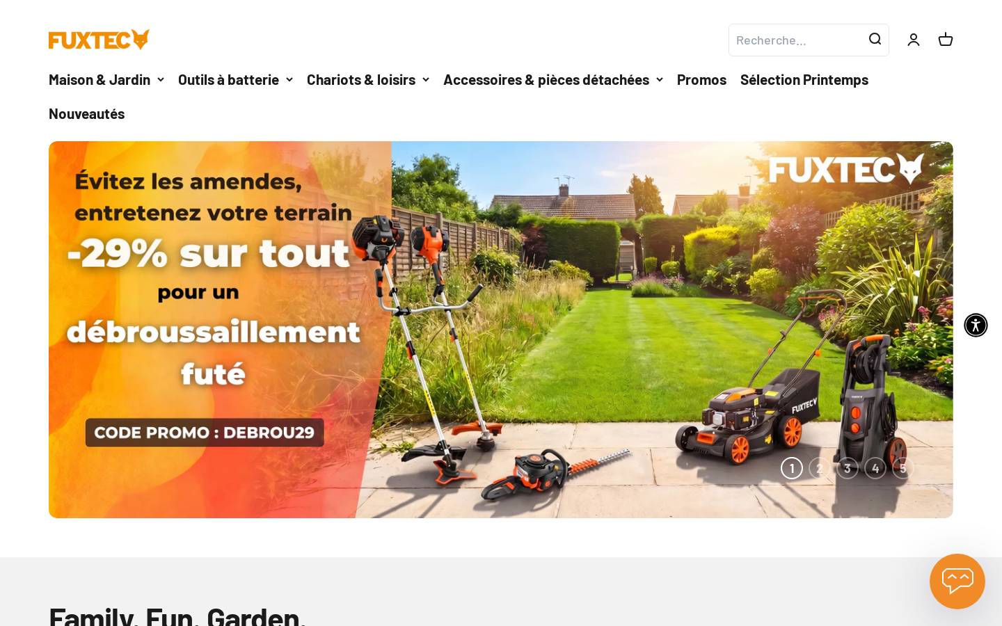 Fuxtec homepage screenshot