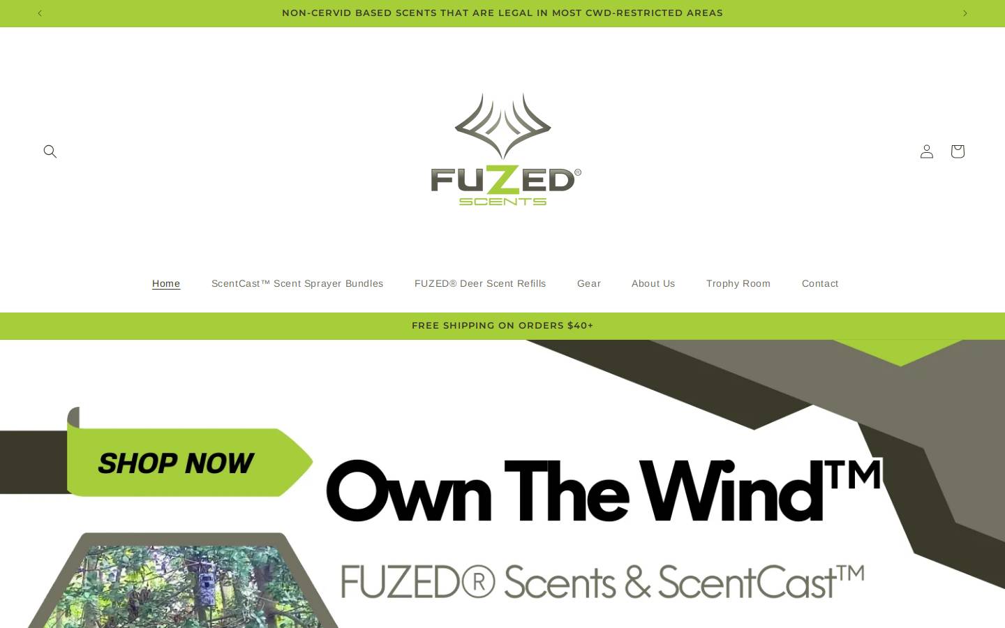 fuzedscents.com homepage screenshot