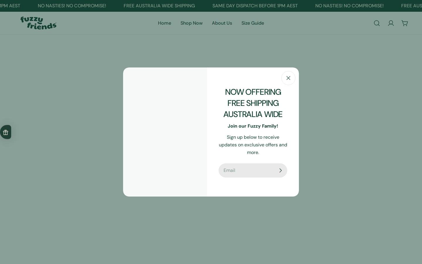 Fuzzy Friends homepage screenshot