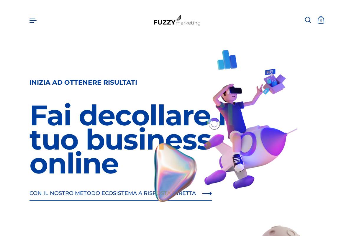 Fuzzy Marketing homepage screenshot