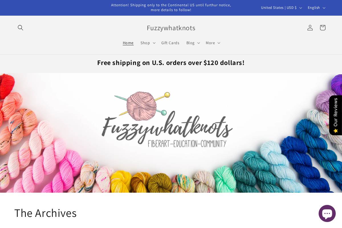 fuzzywhatknots.com homepage screenshot